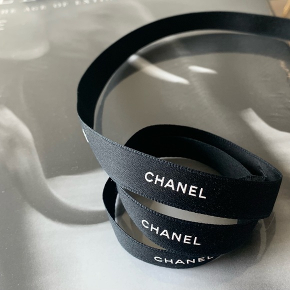 Genuine Chanel Ribbon 100% authentic ONE YARD Black - Picture 3 of 13